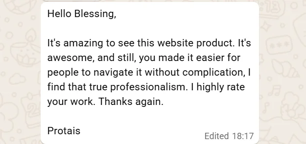 Client feedback